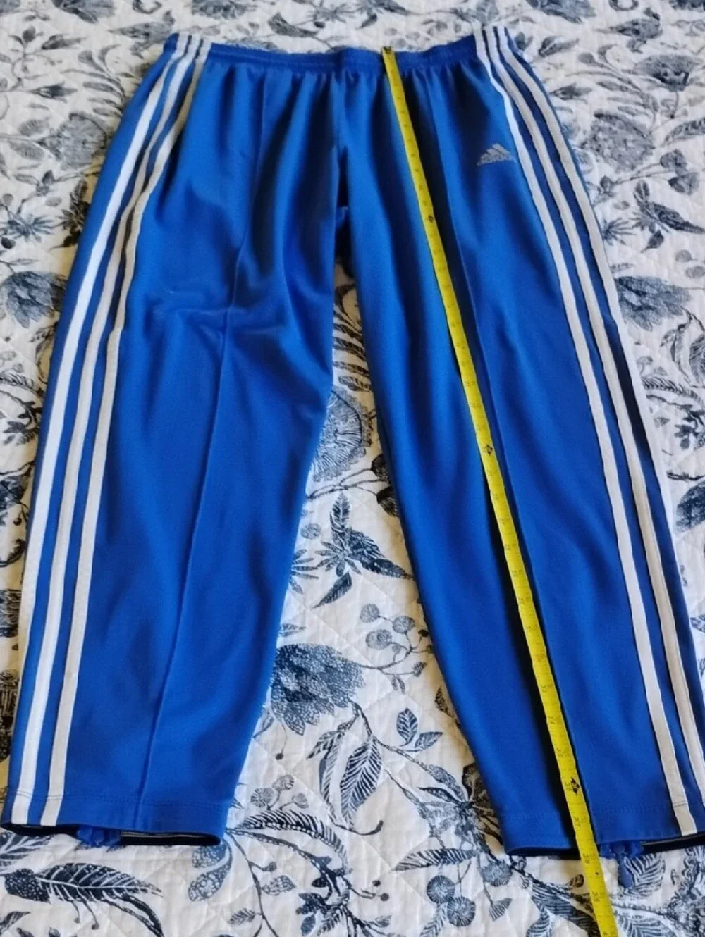 Vintage late 90's adidas Royal Blue Joggers with White Three-Stripes